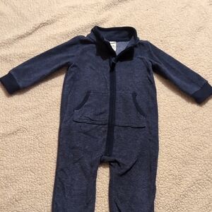 Carter's Blue Cozy Footie One Piece with Zipper
